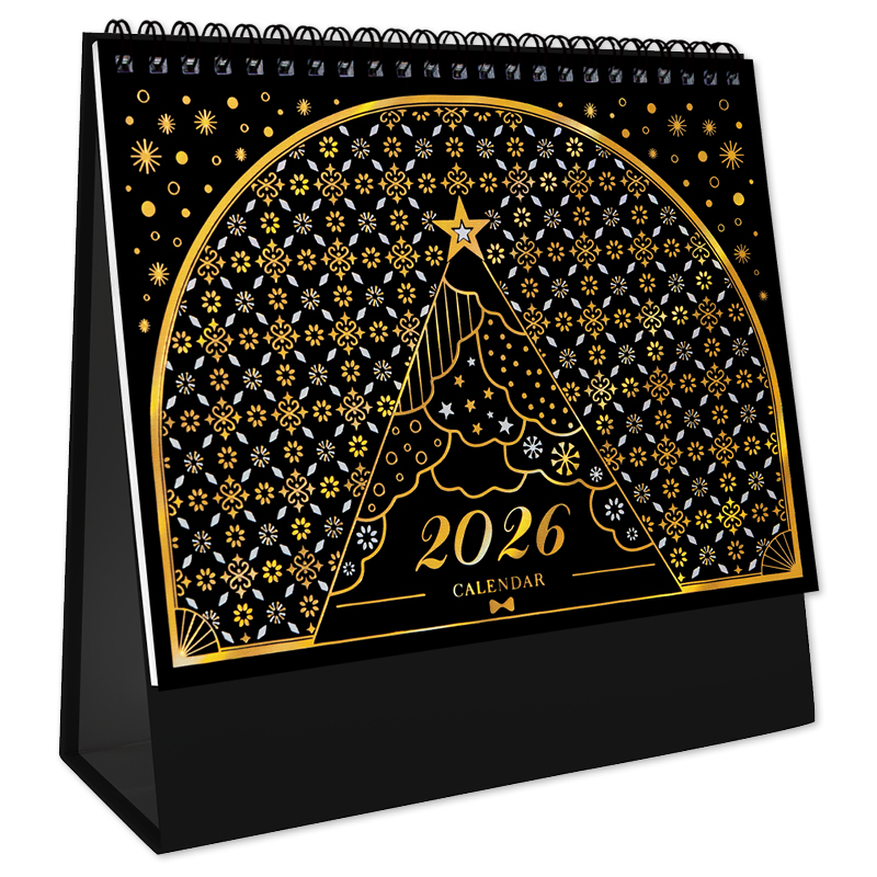 平安喜樂(黑色)三角桌曆